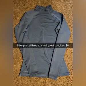 Nike Dri-FIT Light Blue Long Sleeve Top